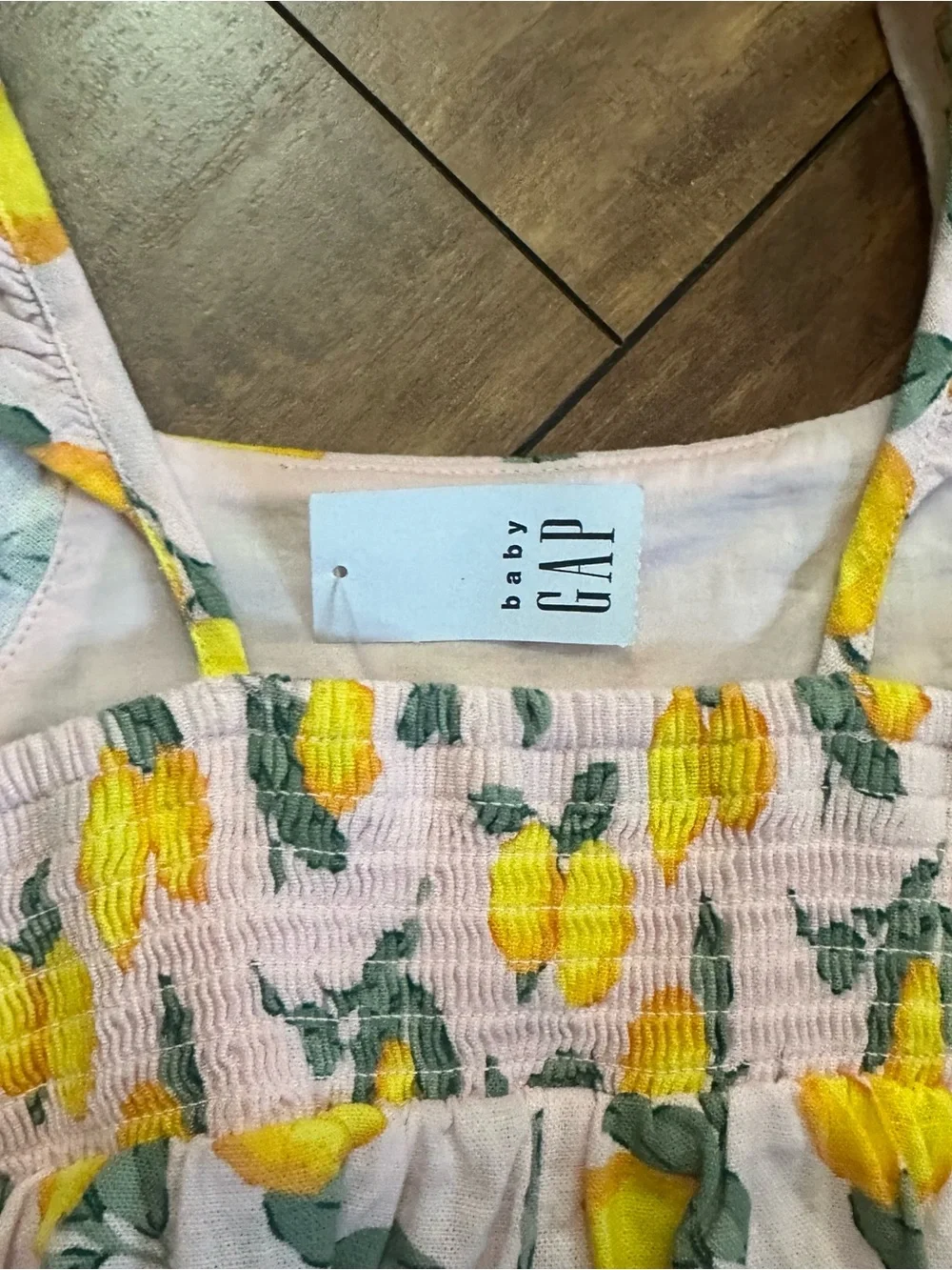 Baby Gap Girls Pink Lemon Print Romper - 3 year - NWT